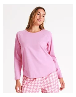 Chloe & Lola Selena Cotton Crew Neck Tee In Pink -SOHO Shop 968552020 5 720x928