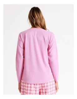 Chloe & Lola Selena Cotton Crew Neck Tee In Pink -SOHO Shop 968552020 6 720x928