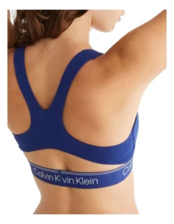 Calvin Klein Athletic Unlined Bralette In Navy -SOHO Shop 968678110 3 720x928