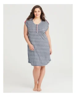 Bamboo Gingham Heart Nightie Navy/white -SOHO Shop 968876020 4 720x928