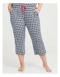Bamboo Gingham Pyjama Pant In Blue Multi
