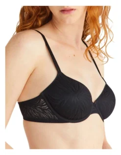 Calvin Klein Sheer Marquisette Lace Lightly Lined Demi In Black 6 Calvin Klein Sheer Marquisette Lace Lightly Lined Demi In Black -SOHO Shop 969590620 3 720x928