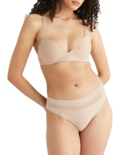 Calvin Klein Seductive Comfort Light Lift Demi (Wirefree) In Beige