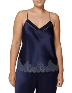 Simone Perele Nocturne Silk Camisole In Blue 6 Simone Perele Nocturne Silk Camisole In Blue -SOHO Shop 970774840 3 720x928