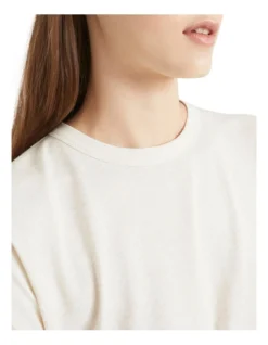 Jersey Pyjama Top In Oat Marle -SOHO Shop 974263060 3 720x928