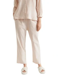 Cotton Pyjama Pant In Clay Stripe