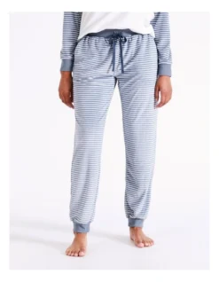 SOHO Gigi Novelty Velour PJ Pant In Corgi Stripe