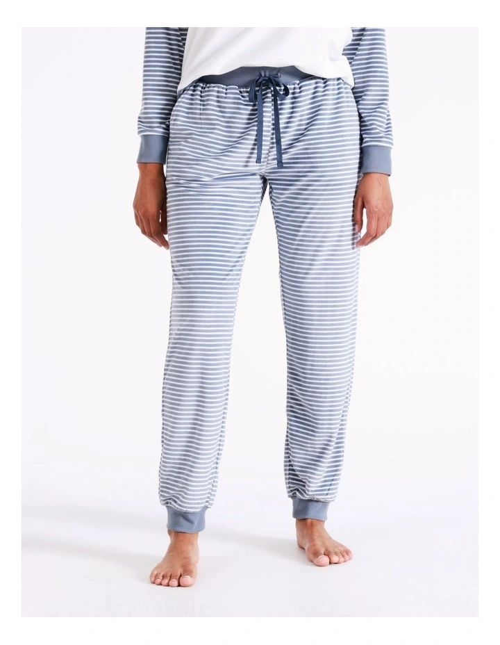 SOHO Gigi Novelty Velour PJ Pant In Corgi Stripe 1 SOHO Gigi Novelty Velour PJ Pant In Corgi Stripe