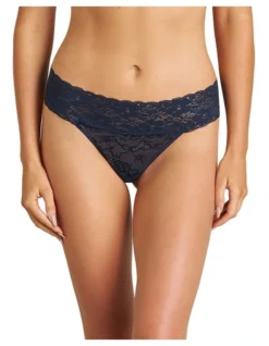 Lace Thong In Peacoat