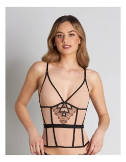 Suit Yourself Corset In Black/Tuscany