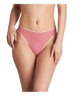 Audacious Print High Cut Brief In Cabaret Leopard Print