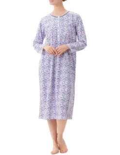 Kara Mid Length Nightie In Multi