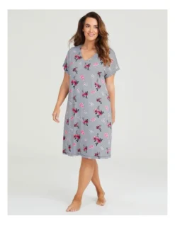 Bamboo Gingham Floral Nightie In Multi -SOHO Shop 980553880 4 720x928