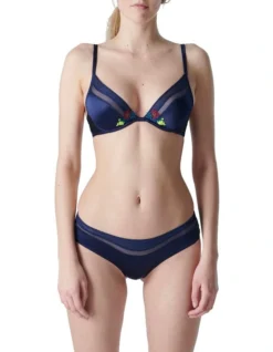 Simone Perele Elsa Wired Triangle Bra In Navy -SOHO Shop 987169330 3 720x928