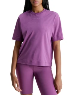 Calvin Klein Relaxed Fit Tee In Purple