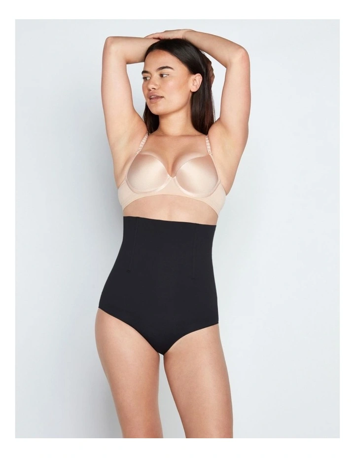 Medium Control High Waisted Brief In Black 1 Medium Control High Waisted Brief In Black