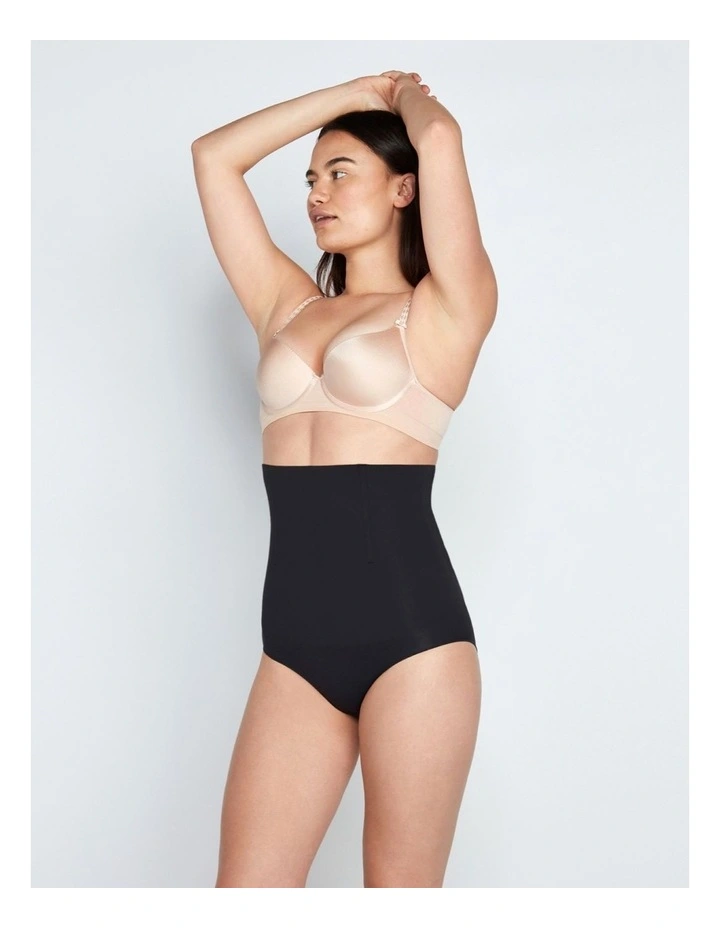 Medium Control High Waisted Brief In Black 2 Medium Control High Waisted Brief In Black - Image 2