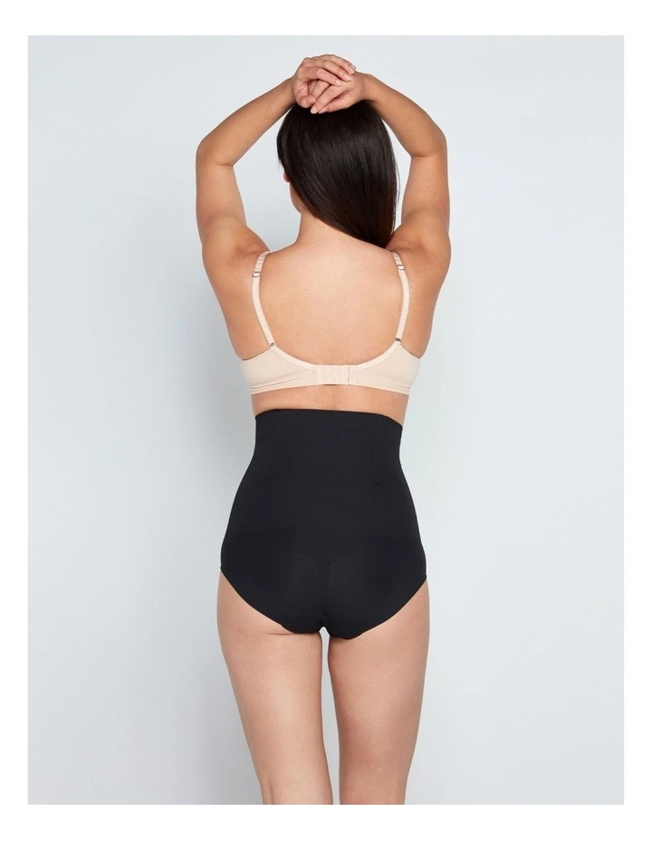 Medium Control High Waisted Brief In Black 3 Medium Control High Waisted Brief In Black - Image 3